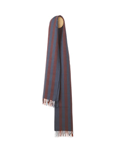 Elvang Denmark Bergen schal Scarf Blue/rusty red