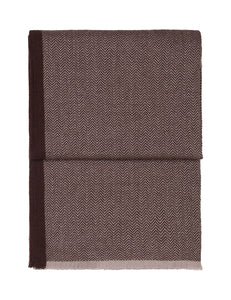 Elvang Denmark Herringbone Decke Throw Chocolate/beige