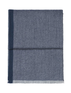 Elvang Denmark Herringbone Decke Throw Dark blue/grey