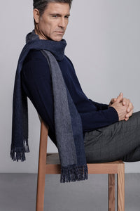 Elvang Denmark His and Her schal Scarf Navy/grey