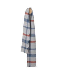 Elvang Denmark London schal Scarf Grey/blue/rusty red