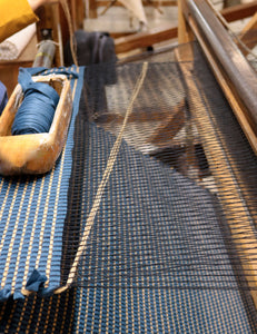 Elvang Denmark Hazelnut Bodenläufer 60x180 cm Floor runner Indigo blue