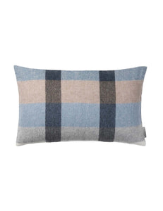 Elvang Denmark Intersection Kissenbezug 30x50 cm Cushion Ocean blue/white/grey