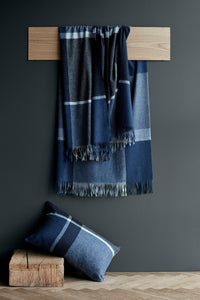 Elvang Denmark Manhattan Decke Throw Dark blue/asphalt