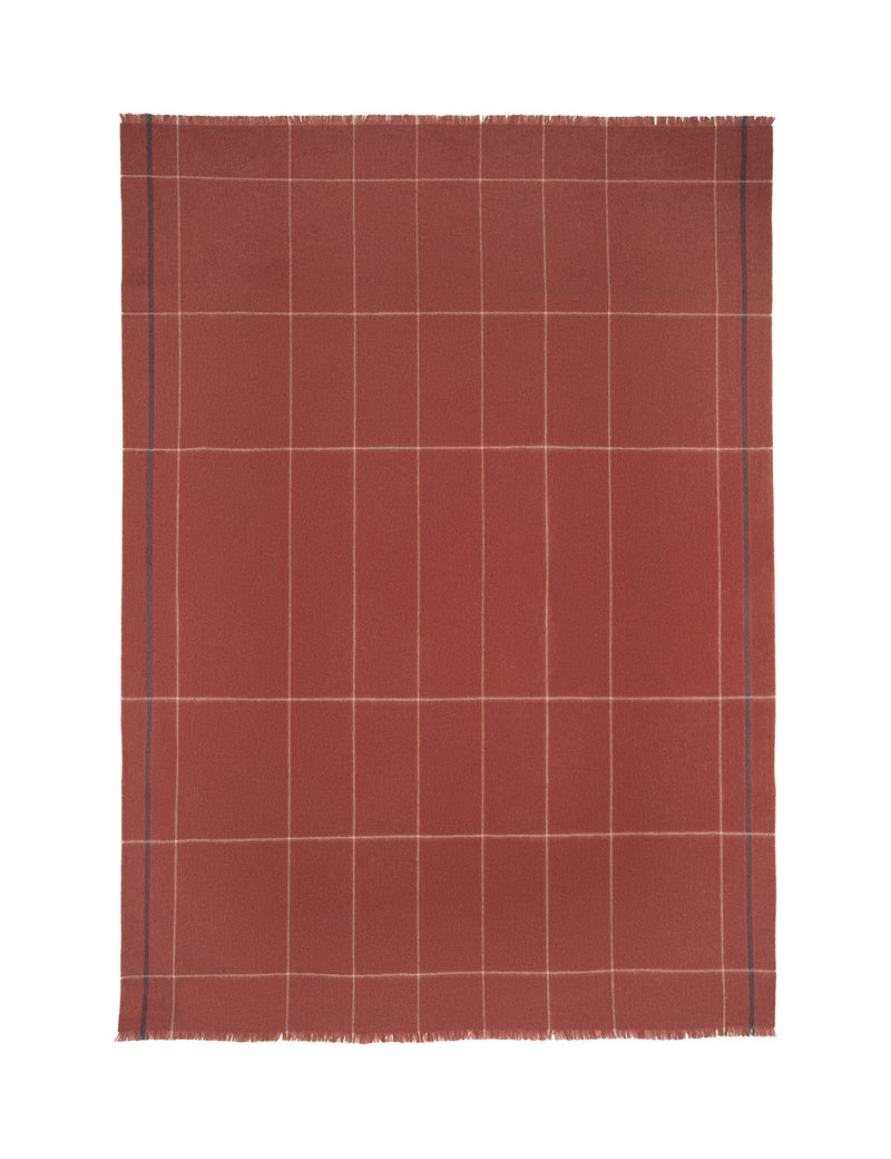 Elvang Denmark Square Decke Throw Rusty red