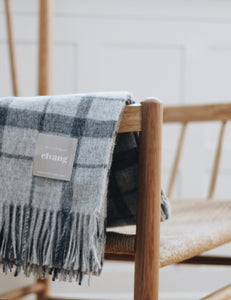 Elvang Denmark Tweed Decke Throw Grey